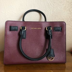 Michael Kors maroon satchel
